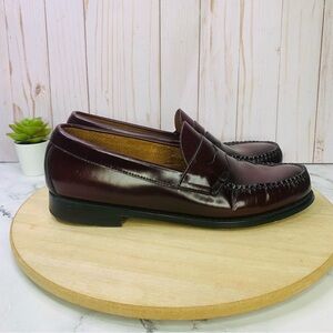 GH Bass Weejuns Leather Penny Loafers Burgundy Mens Sz 9.5 D